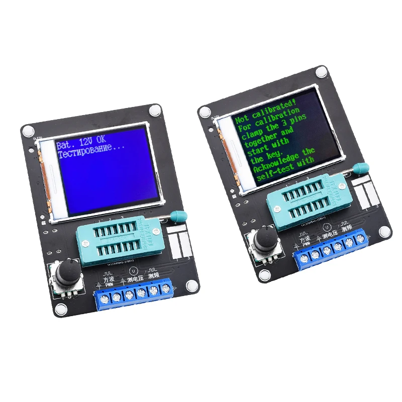 

GM328A Transistor Tester Resistance Meter Inductance Meter Capacitance Meter ESR Instrument Russian/English Finished Product 9V