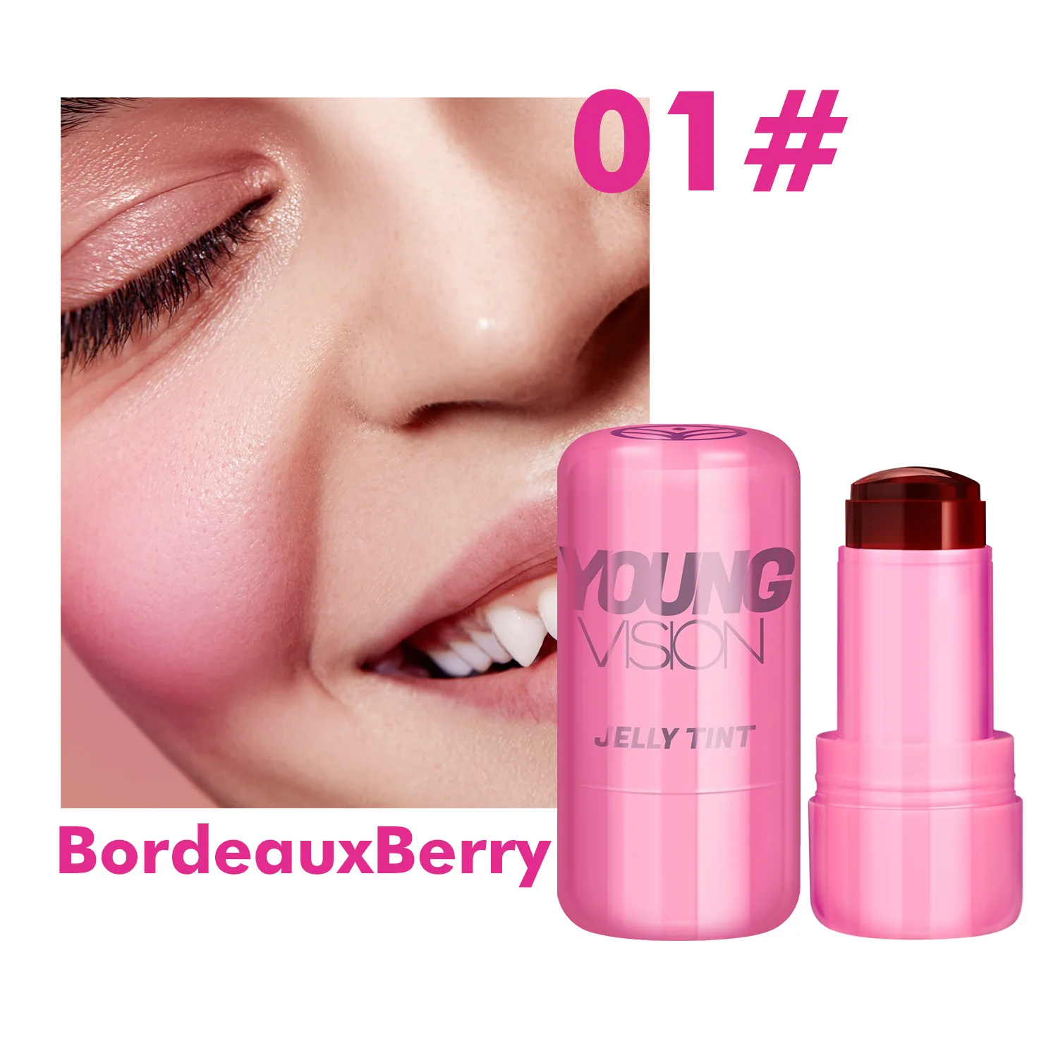 Hot Jelly Blush Lip Dye 4Pcs/Set Wears Makeups Gighly Saturated Enhances Complexion Lip Cheek Contour Rouge Liquid Blush Sticks 4