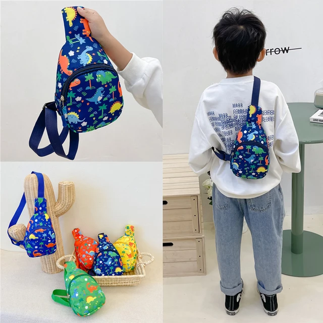 Sac à main pour enfants, sacoche de poitrine pour garçons et filles, sac à  bandoulière tendance imprimé dinosaure - AliExpress