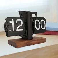 Vintage Automatic Flip Mechanical Clock Battery Powered Flip Desktop Clock Vintage Flip Clock for Home Office Room Decoration 4