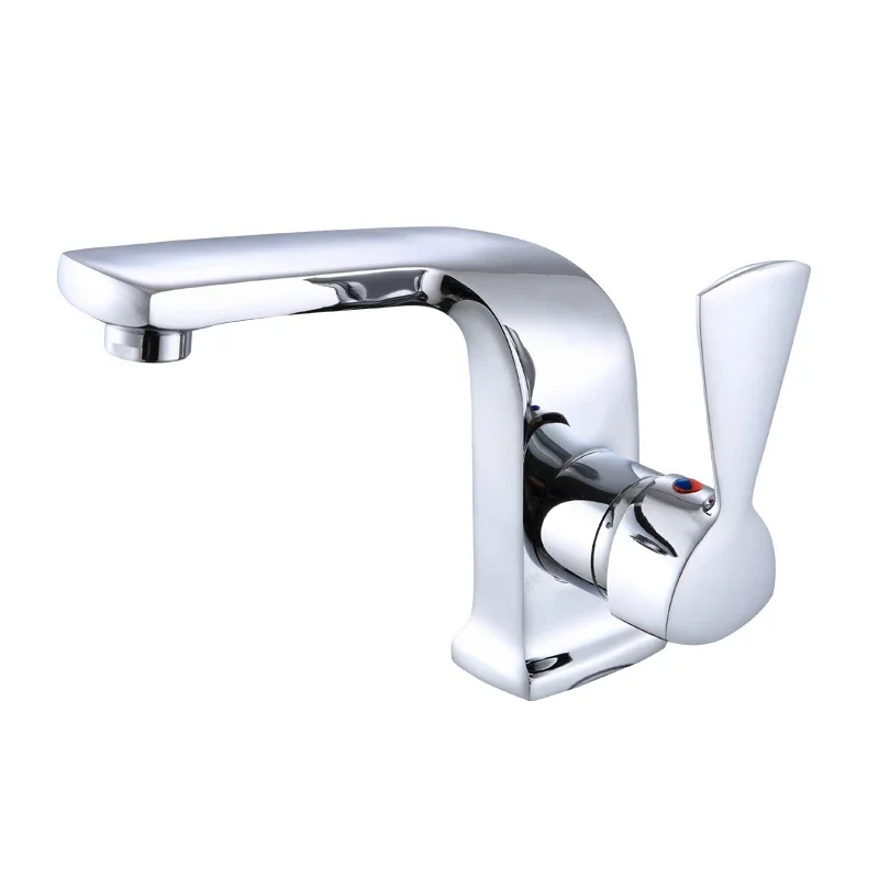 

Modern Bathroom Basin Faucet Copper Sink Tap Single Handle Cold and Hot Water Mixer Tap Deck Mounted Toilet Sink Water Tap Crane