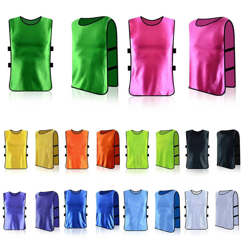 1pc Football Vest Jerseys Rugby 12 Color Fast Drying Lightweight Mesh Polyester Sports Training Breathable Jerseys Loose Fitment