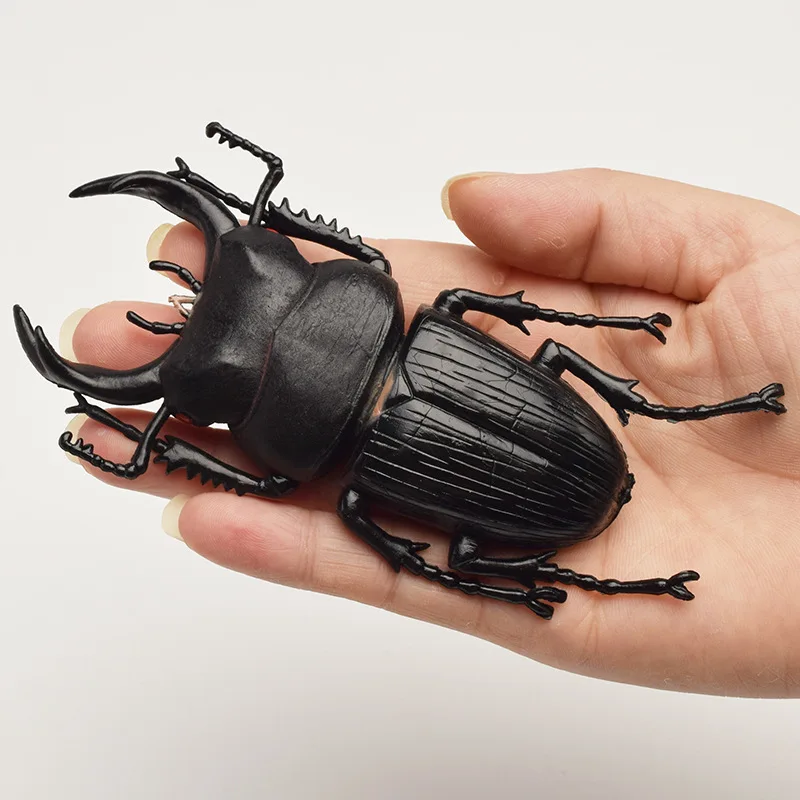 

6 Style 13cm Simulation Beetle Toys Special Lifelike Model Simulation Insect Toy Nursery Teaching Aids Joke Toys For Kids Gift