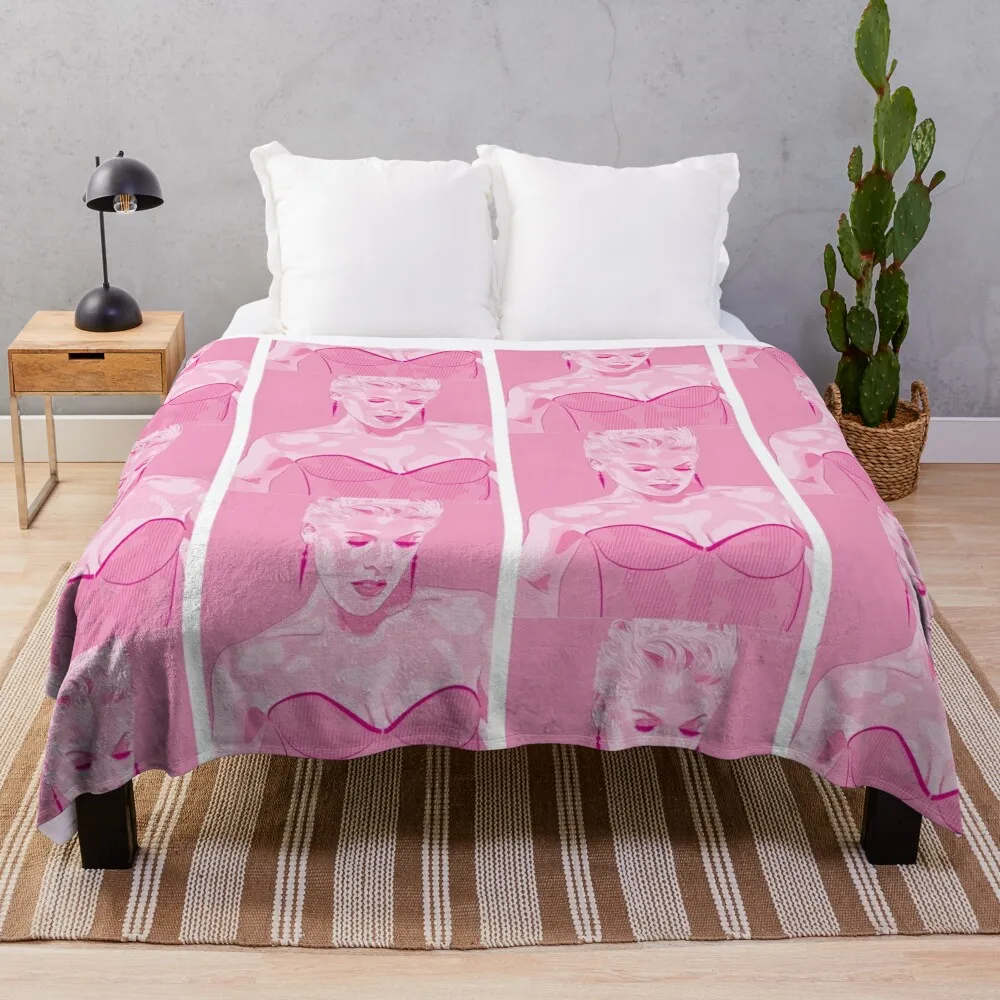 

Pink Art Throw Blanket Custom Camping blankets ands Picnic Blankets
