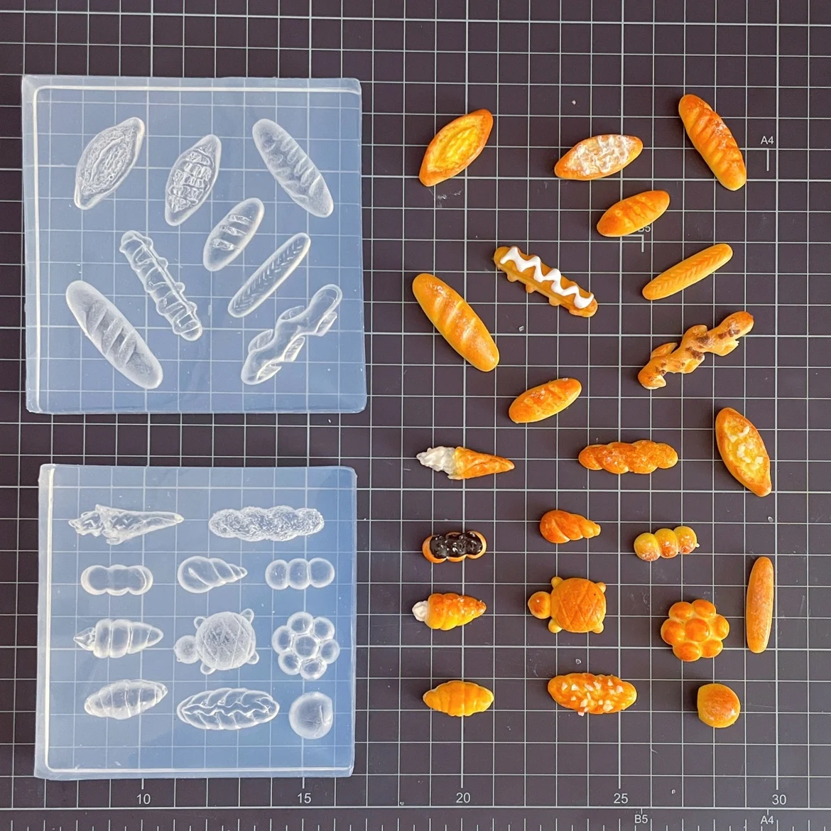 2Pattern  Turtle Bread  Donuts 3D Acrylic Nail Mold Palace Nail Art Decorations  DIY Design Silicone  Nail Art 3