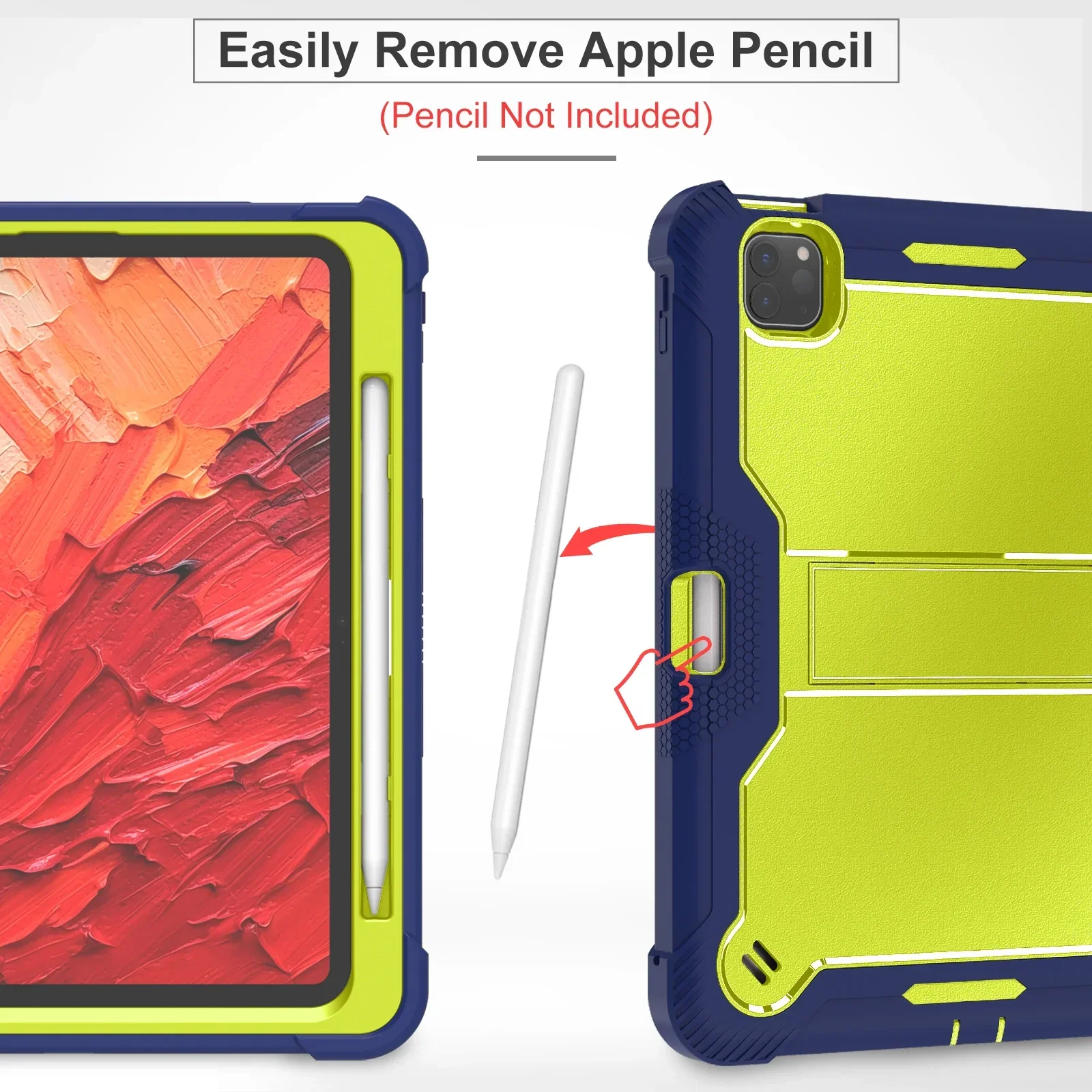 Durable 3-Layer Shockproof Armor Stand Case
