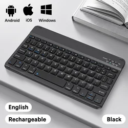 Ultra - Thin Wireless Bluetooth Keyboard, 78 - Key Rechargeable & Portable Design (Black)