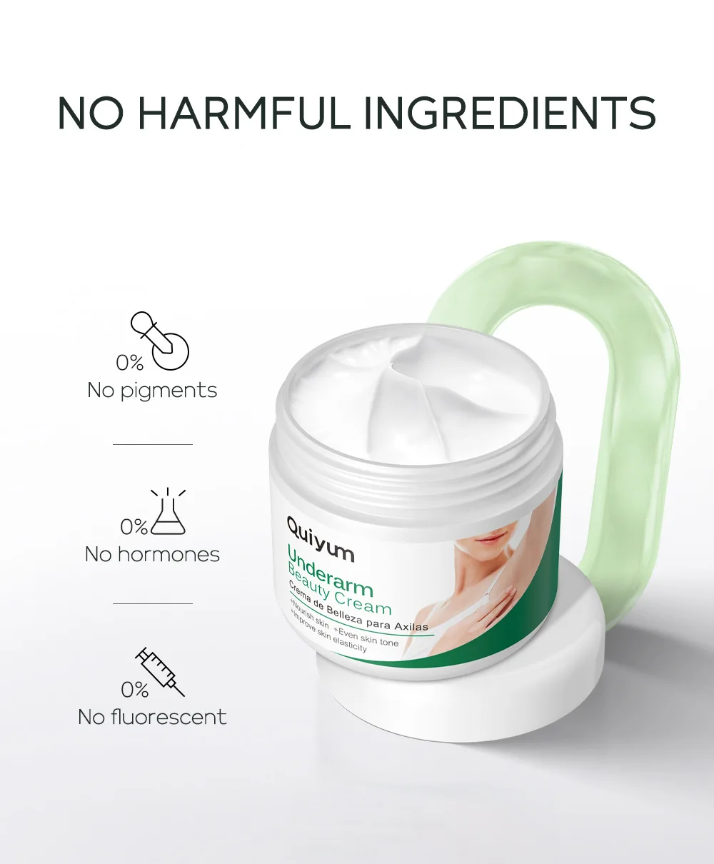 Quiyum Underarm Body Cream Armpit Legs Knee Elbow Cream Dull Remove Dark Spots Melanin Brighten Skin Care 30g 5