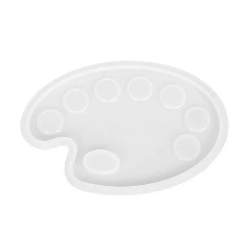 

Palette Mold Silicone Paint Mixing Palette Mould Non-Stick Easy Release Paint Tray And Plate Molds Trinket Holder Coaster Making