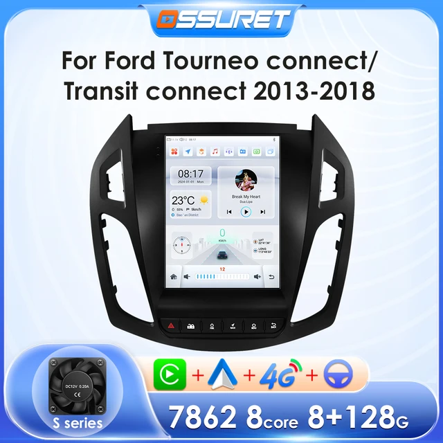Autoradio Android 9.7 pouces pour Ford Transit Tourneo Connect 2013-2018 Audio de voiture GPS Carplay Android Auto lecteur multimédia WIFI 1