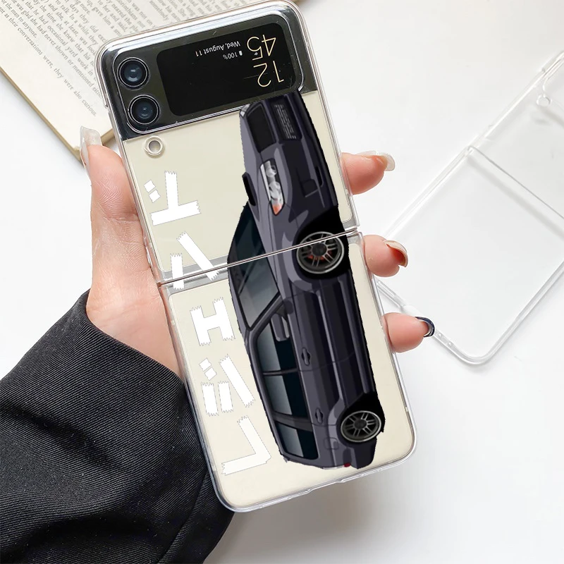 Tokyo Drift Sports Car Fashion Phone Case - Clear Hard Folding Cover Gift