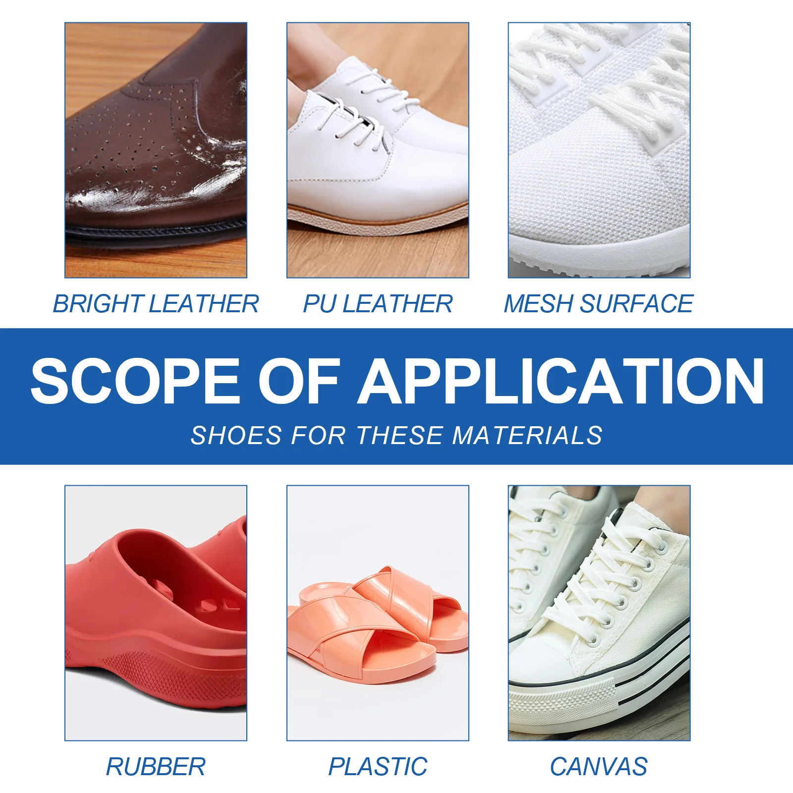 White Shoes Cleaner No-Rinse Sneaker Cleaner Remove Dirt Stain Whitening Shoe Detergent with Brush for Leather Knit Canvas Suede