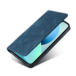 Premium RFID Blocking PU Leather Wallet Case with Magnetic Flip Closure and Card Holder for Honor200 Lite 5G (Blue)