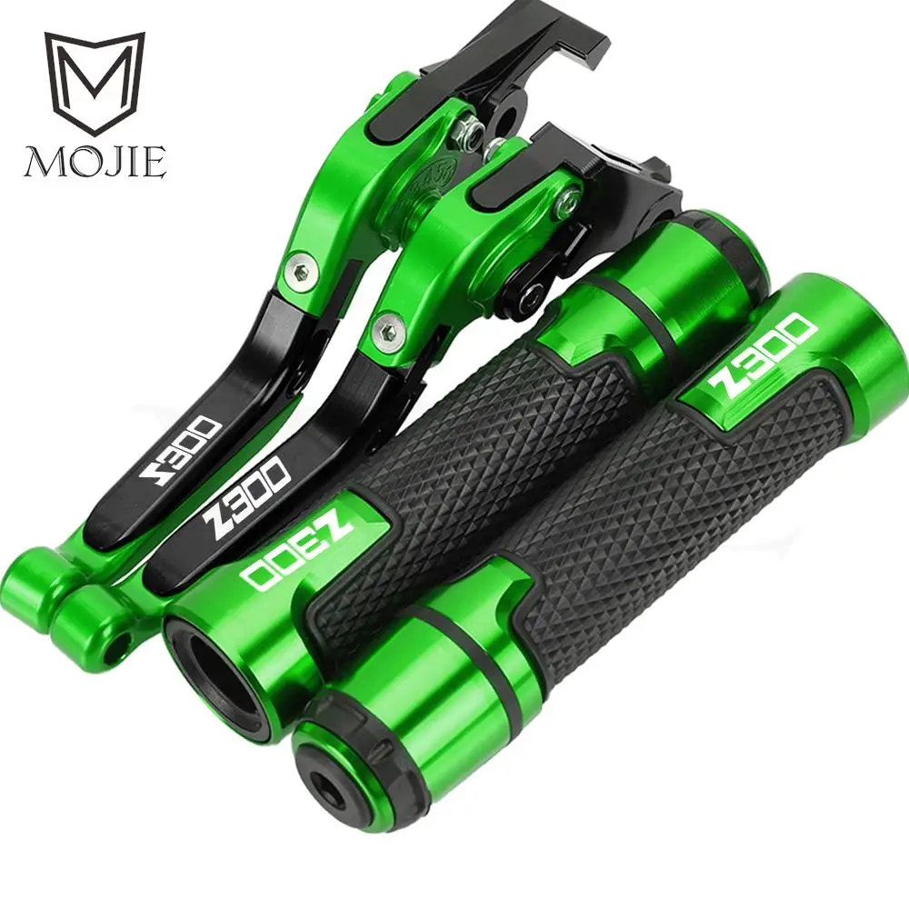 

Motorcycle Accessories Adjustable Brake Clutch Levers Handlebar Hand Grips ends FOR KAWASAKI Z300 Z 300 2008-2019 2018 2017 2016