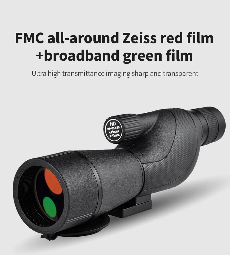 Sd0cec10e39444c5ea3f910f52b6d793c5 25-75x6 0 luneta Zoom monokularowy potężny teleskop Bak4 pryzmat obiektyw ED do fotografowania ptaków na świeżym powietrzu