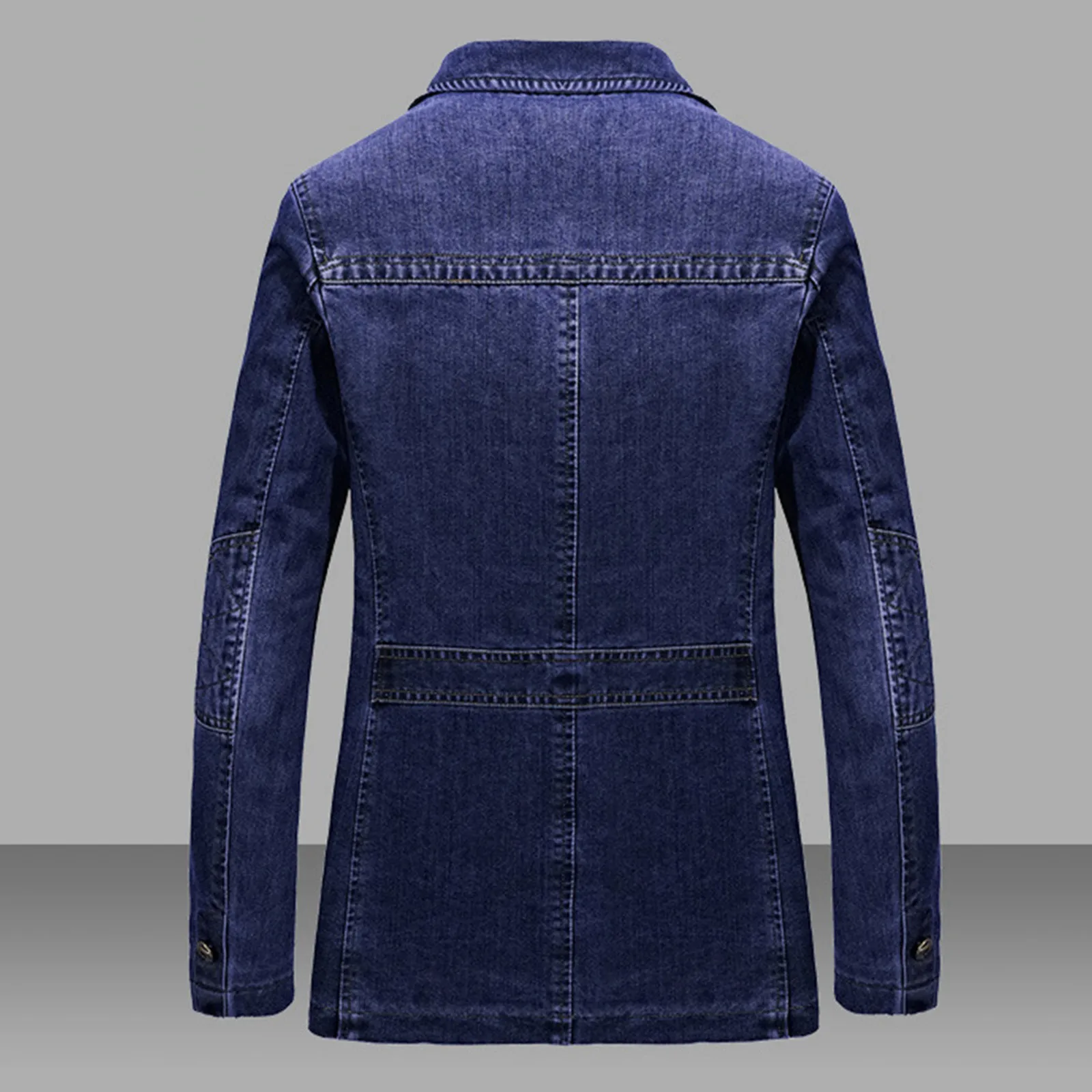 New Mens Denim Blazer Male Suit Jacket Oversized Fashion Cotton Vintage Blue Coat Denim Jacket Men Jeans Blazers