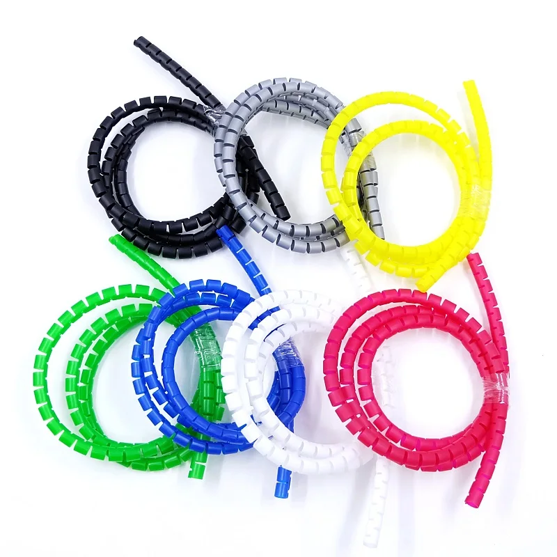 2/5/10M Cable Sleeve 8/10/15/20/25/30/40/42mm Line Organizer Management Pipe Protection Spiral Wrap Winding Wire Protector Cover cable sleeve