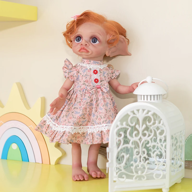 

Full Body Silicone Tinky Fairy Elf Doll Reborn Finished Detail Painted Cute Baby Doll Toys Collectible Art