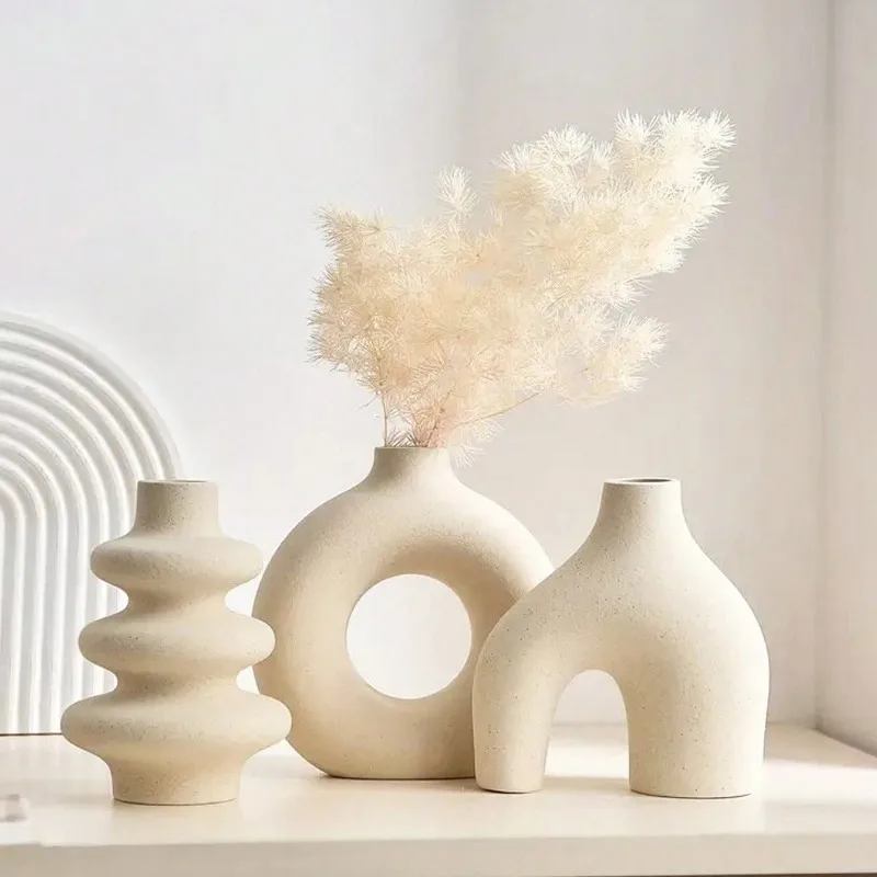 Modern Dried Flower Vase Home Decoration Center Wedding Table Party Living Room Office Bedroom Gift Creativity Convenient