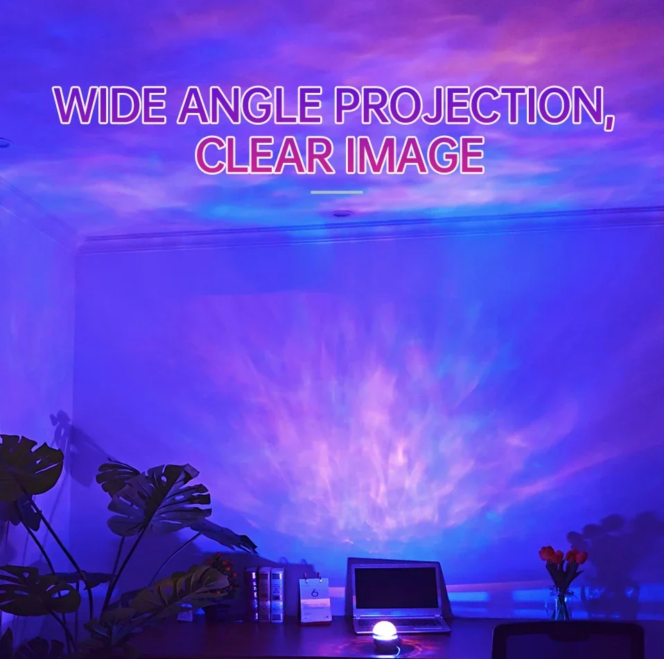 Celestial Starry Sky LED Night Light Projector with Remote Control for Ambient Home and Party Decor