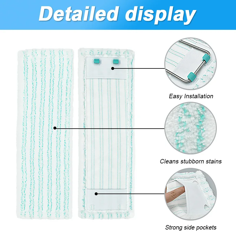 2pcs Mop Cover for Leifheit Profi XL Household Cleaning Washable Microfiber Mop Cloth Replacement Pad Floor Cleaning Supplies 5