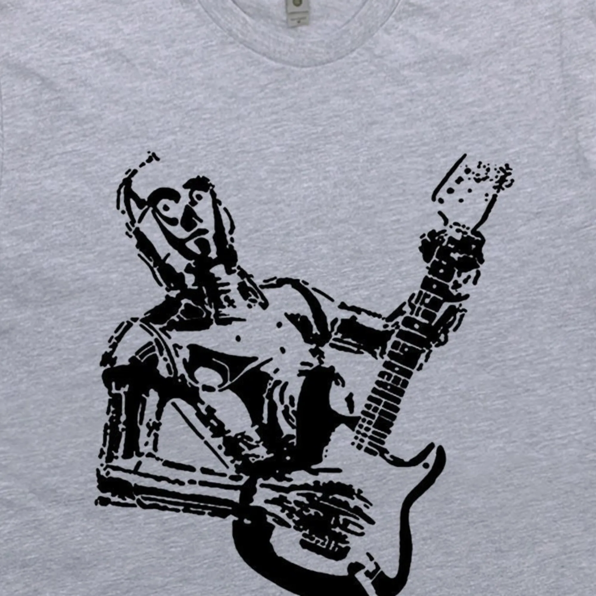 C3Po Guitar T Shirt Robot Che Suona Cool Electric Funny Bass Per Acustica Vintage Guitarist Player Strana Band