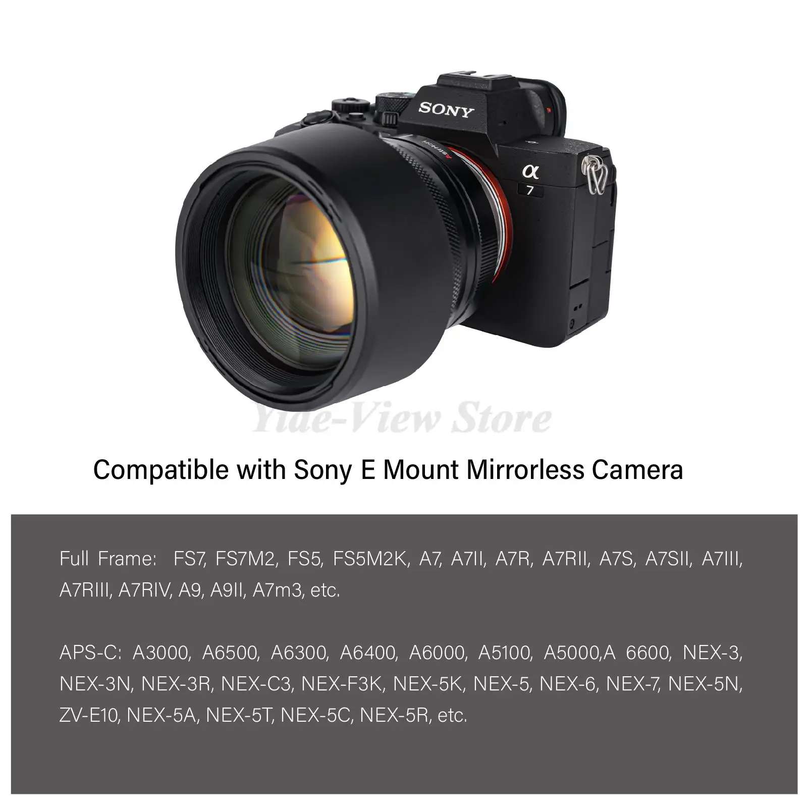 【美品】SONY a7Rii VILTROX 85mm f/1.8 F1.8 Mark II Full-Frame E-Mount Camera