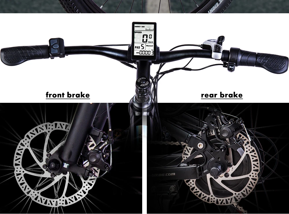 S26 48V 500W17.5Ah Electric Mountain Bike 27.5X2.10 Tire Maximum Speed 42KM/H Retro