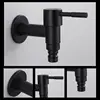 Stainless Steel Faucet Black Wall Mounted Washing Machine Tap Bath Toilet Mop Pool Water Taps for Outdoor Garden Bathroom 5