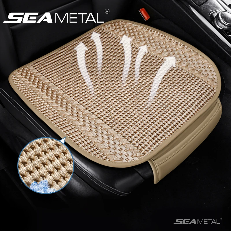 SEAMETAL Sommer Auto Sitz Abdeckung Atmungs Eis Seide Universal Vorne Hinten Sitzkissen Pad Matte Schutz Auto Innen Zubehör