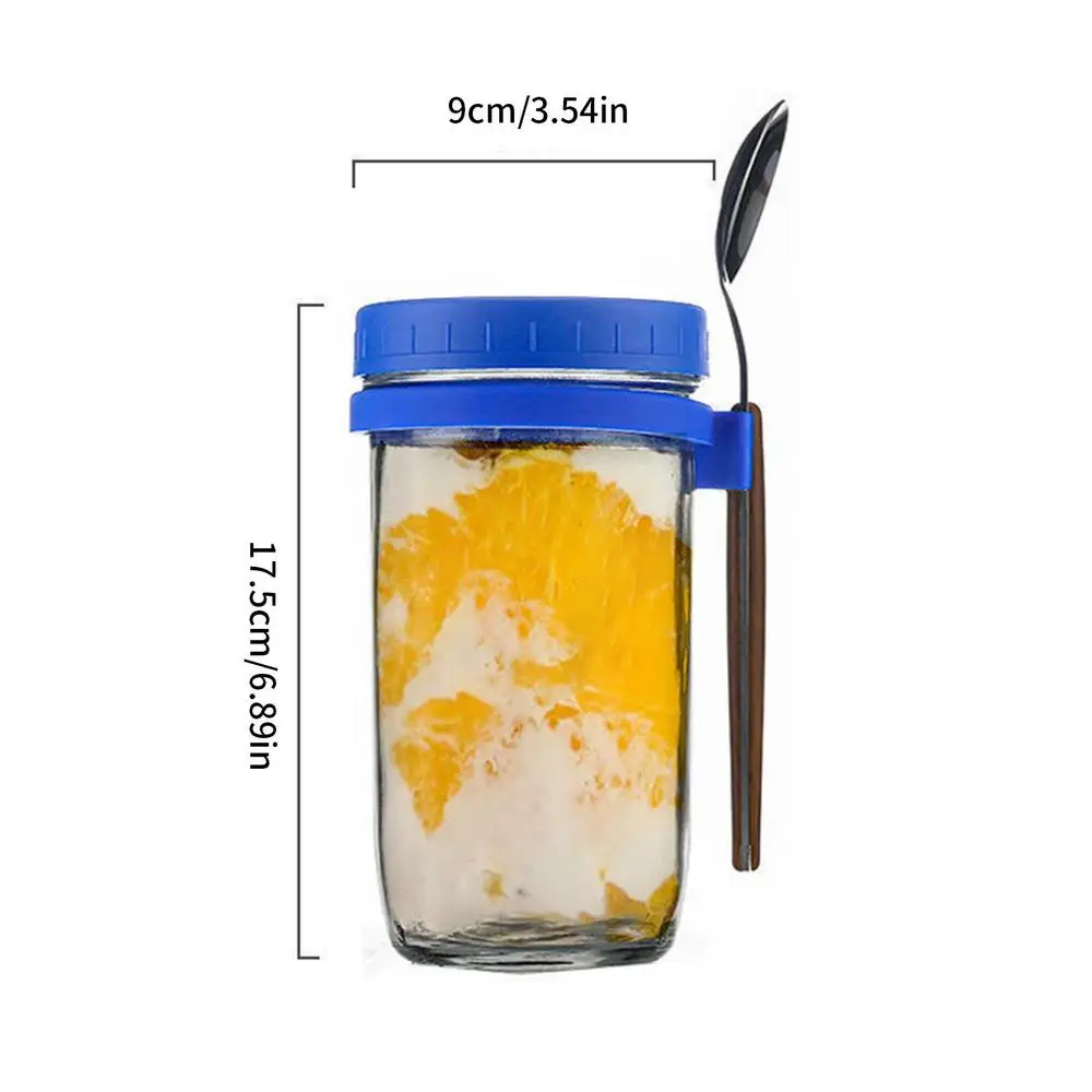 Overnight Oats Containers with Lids & Spoon, Overnight Oats Breakfast Jar,  12 oz Airtight Oatmeal Container Meal Prep Container Jars, Tight Sealing  Glass Jar Convenient Use for Home, Office or To Go