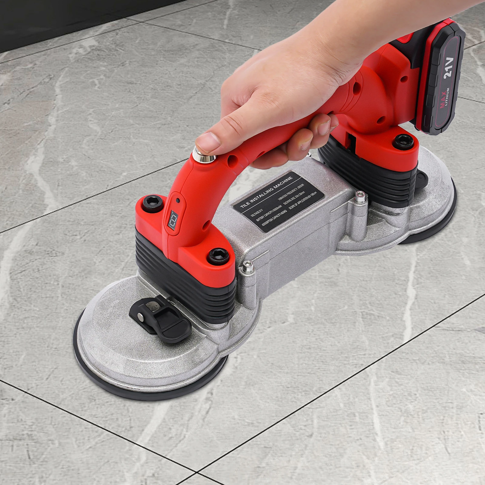 Tile Vibrator Leveling Machine 6 speed Adjustable Suction Cup Hand-held Vibration Tiling Automatic Leveling Equipment professional wall floor tile machine automatic leveler hand held tile tiler wall wibration laying vibration power tool