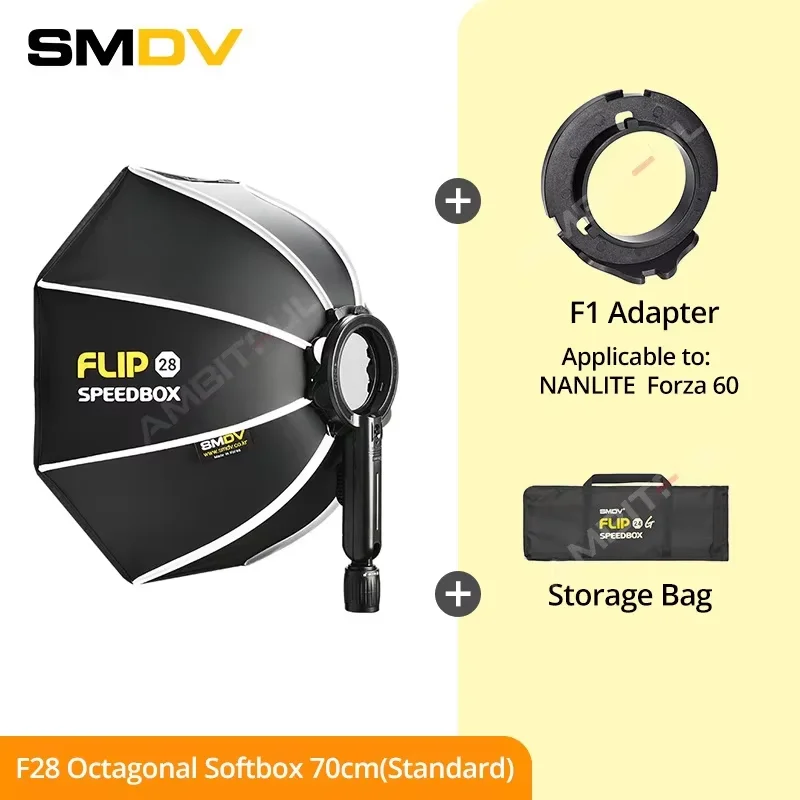 SMDV Flip 20 24 28 Quickly Release Parabolic Out Door Softbox for