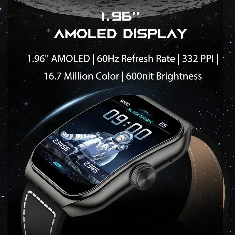 Smart Watch BLACKSHARK GT3 Smart Watch 1.96'' Curved Amoled Display Support Bluetooth Call 100+ Sport Modes
