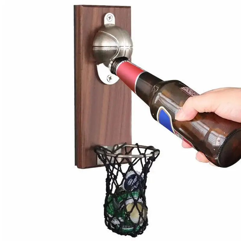 

Wall Bottle Opener Refrigerator Mount Basketball Hoop Magnet Beer Opener Refrigerator Mount Bottle Opener Magnet For Home Decor