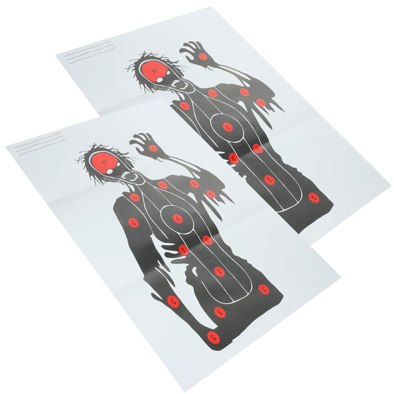 

2 Sheets Game Paper for Shooting Body Spot Targets Aim Label