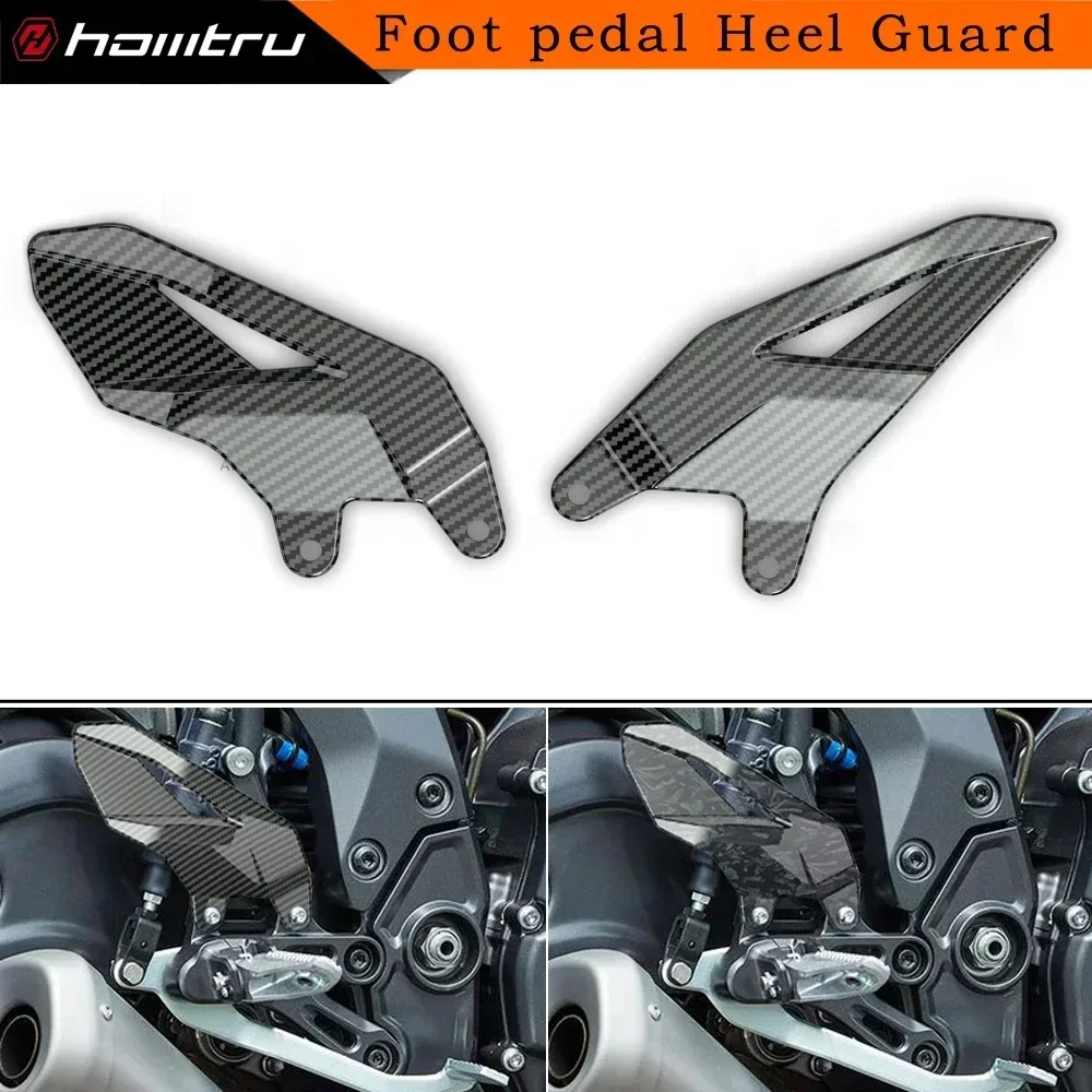 For Yamaha R7-Motorcycle Foot Pedal Heel Guard Plates Decoration Carbon-look