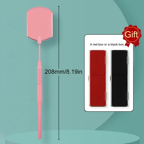 Rotatable Eyelash Inspection Mirror Makeup Mirror Lash Check Mirror Stainless Steel Beauty Lash Extension Eyes Makeup Tool