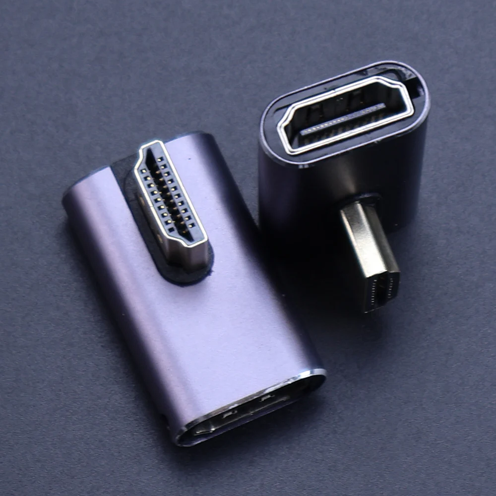 8K HD Right Angle HDMI-Compatible Adapter - Male to Female Converter