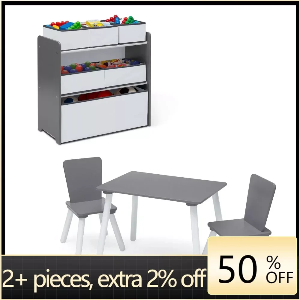 

Children's Table and Chairs Grey/White Freight Free Toddler Toys for Kids Desk and Chair Set Computer Desks Child Furniture Sets