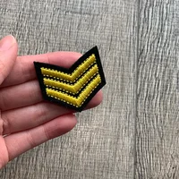 Оптовая продажа, золотые, серебряные, красные военные нашивки с вышивкой для одежды, тактический армейский логотип, утюг на одежде, куртка, значок, аппликация — изображение 3