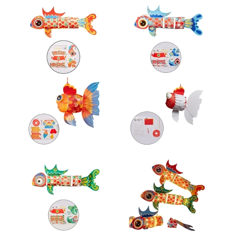 

DIY Handheld Fish Lamp Fish Paper Lamp Making with LED Light