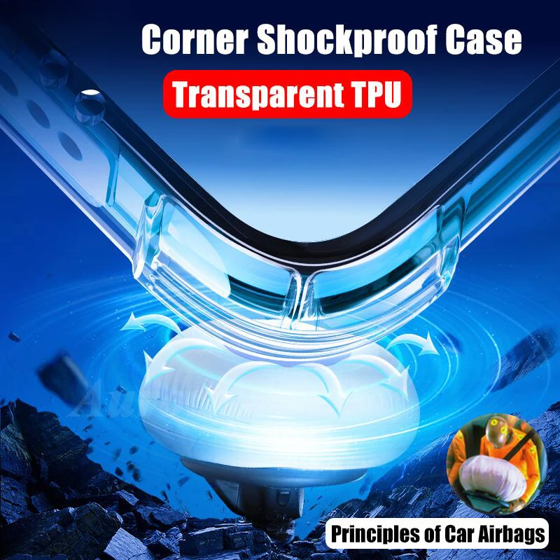 Air-Bag Soft Silicone Clear Shockproof Phone Case Cover