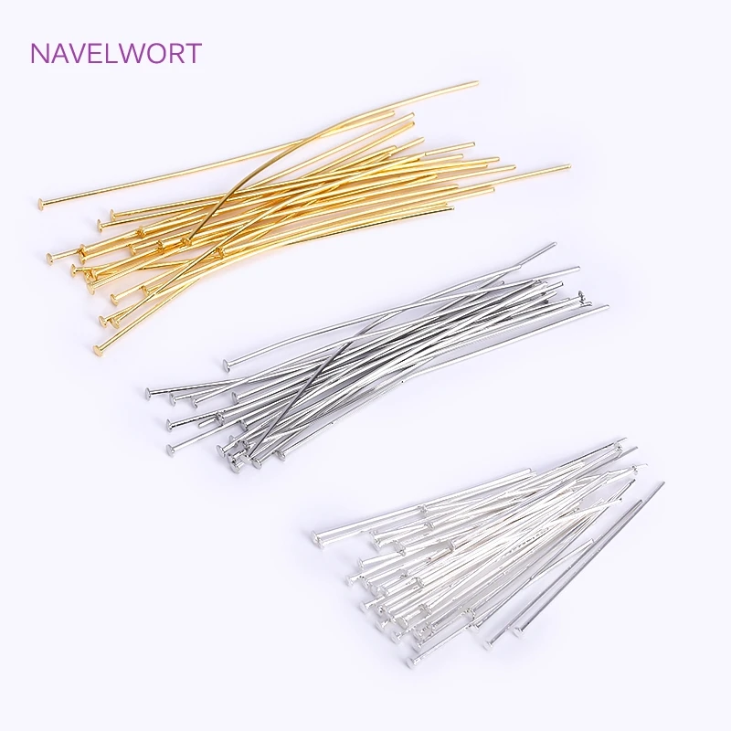 18KGoldPlatedBrassCurvedPinsDIYBeadingFittingsPinsForJewelry