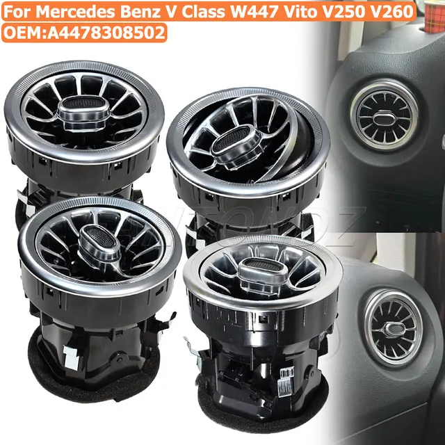 Tableau de bord intérieur avant de voiture, sortie d'air A/C, évent de climatisation Turbo pour Mercedes Benz classe V W447 Vito A4478308502, 1/2/4 pièces 1