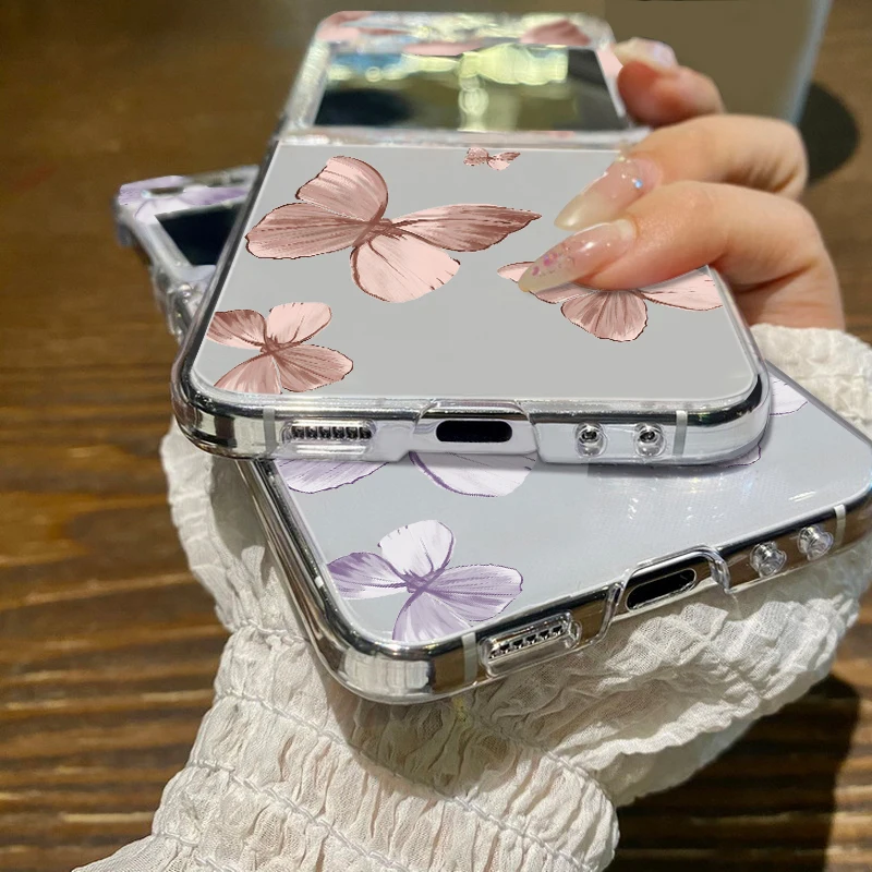 Transparente Handyhülle Mit Schmetterling Für Samsung Galaxy Z Flip_voghion.com