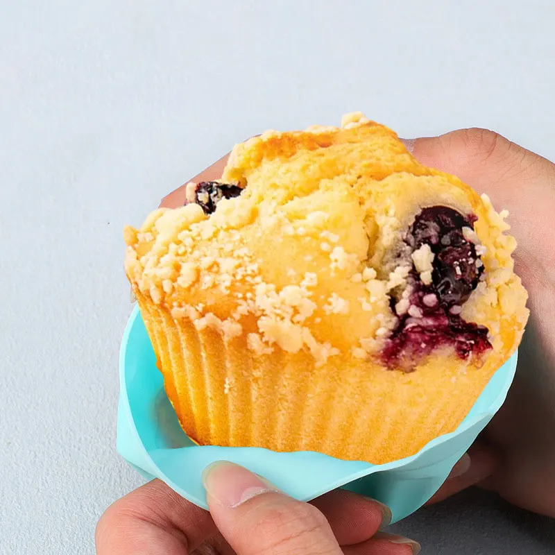 1/6pcs Air Fryer Baking Mold Food Grade Silicone Mold Cup, Non-stick Air Fryer Suitable for Cupcakes, Muffins, Eggs and Desserts