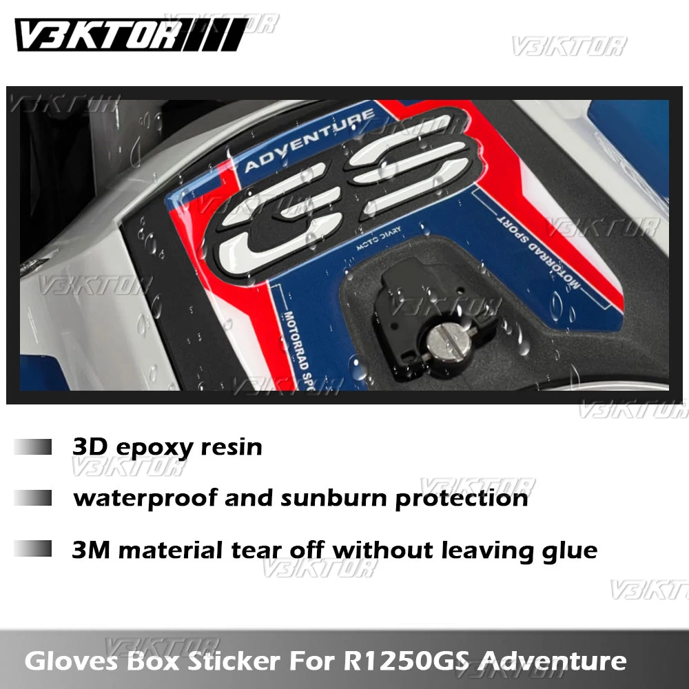 3D R1250GS Adventure Sticker Gloves Box Protection Decals For Rallye R 1250 GS Adventure R 1250GS ADV Motorcycle Rim Sticker Motorcycle Sticker