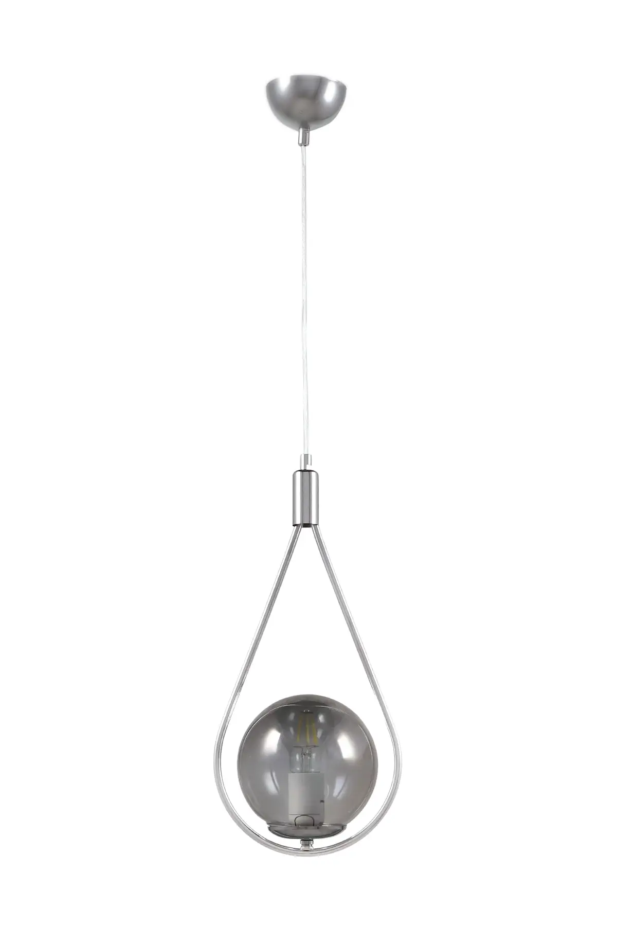 

Mexico Single Chrome Smoked Glob Glass Metal Modern E27 1 Grey One Size 81-90 cm Chandelier Electric & Lighting Home Furniture