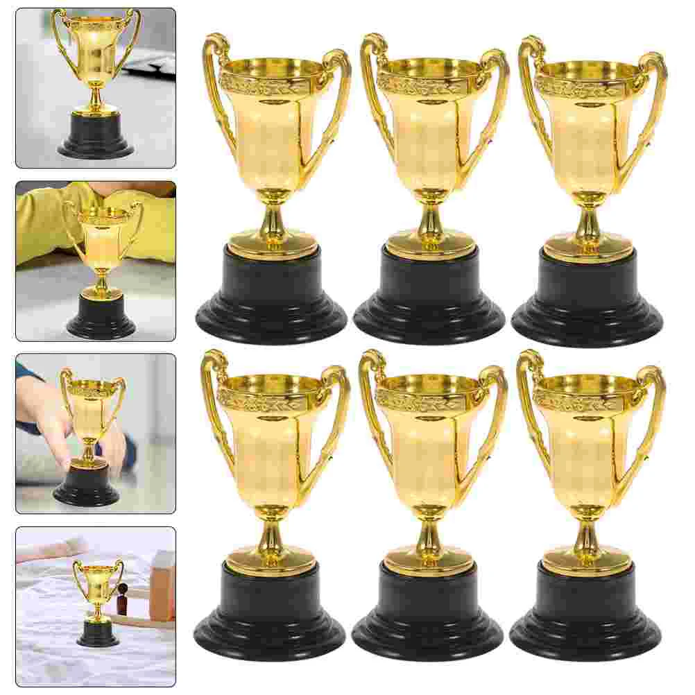 

6 Pcs Mini Trophy Plastic for Kids Kids Toys Winner Trophies Game Prizes Puzzle